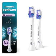 Philips Sonicare frontal del pack de 2 cabezales, recambio fácil
