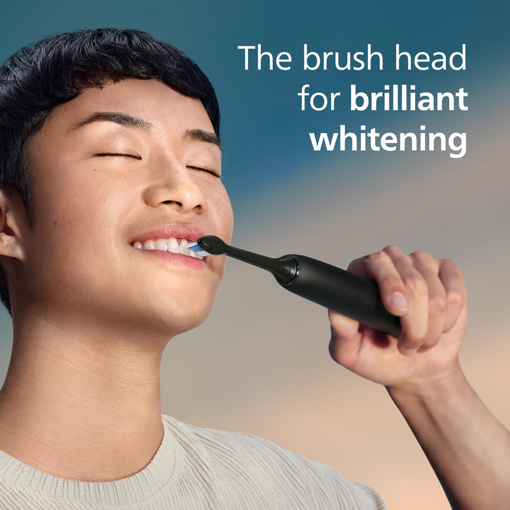 Philips Sonicare view of central stain-removal pad targeting surface discoloration