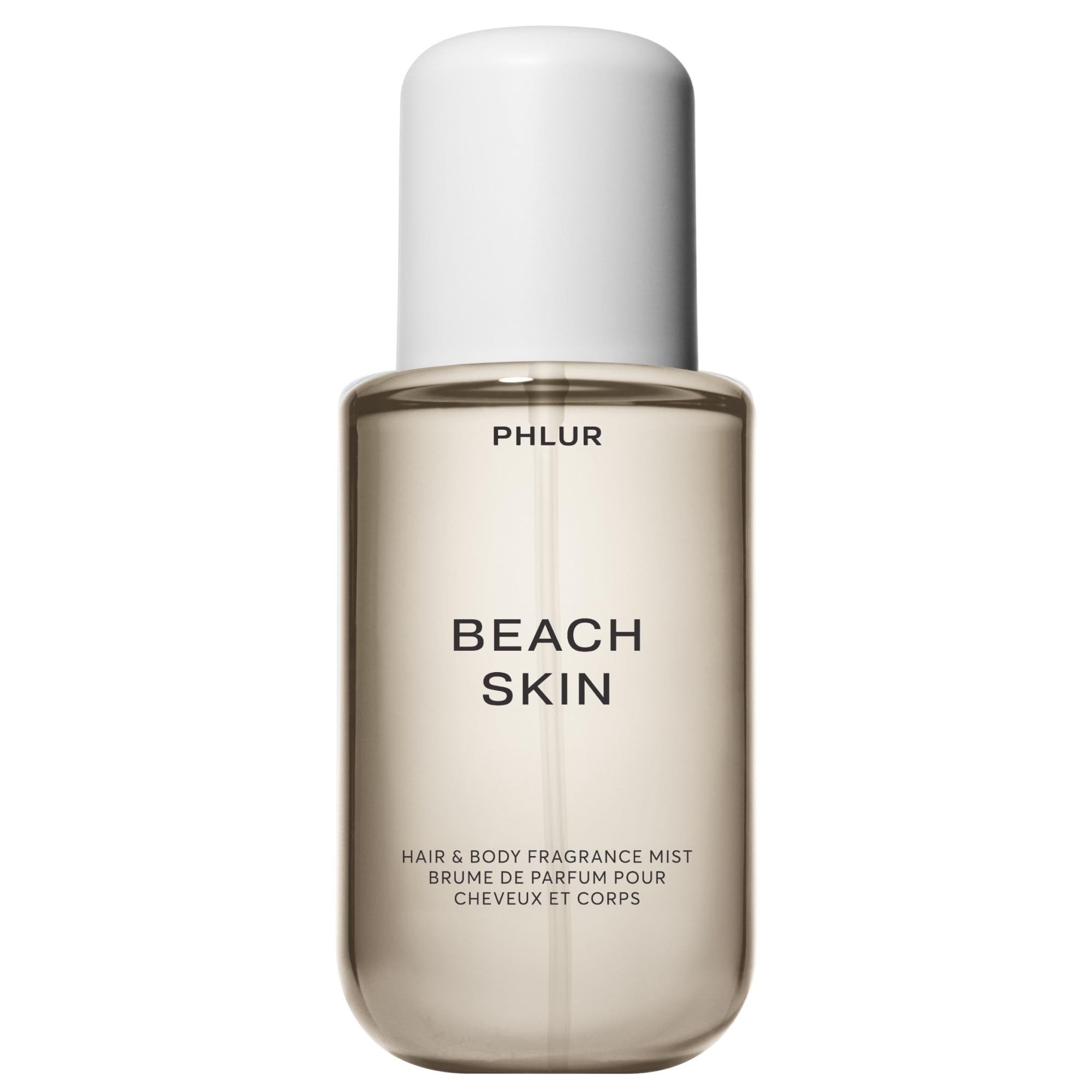 PHLUR frasco Beach Skin frontal mostrando diseño elegante y tamaño práctico