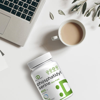 Phosphatidylserine Supplement en uso dentro de una rutina matutina organizada