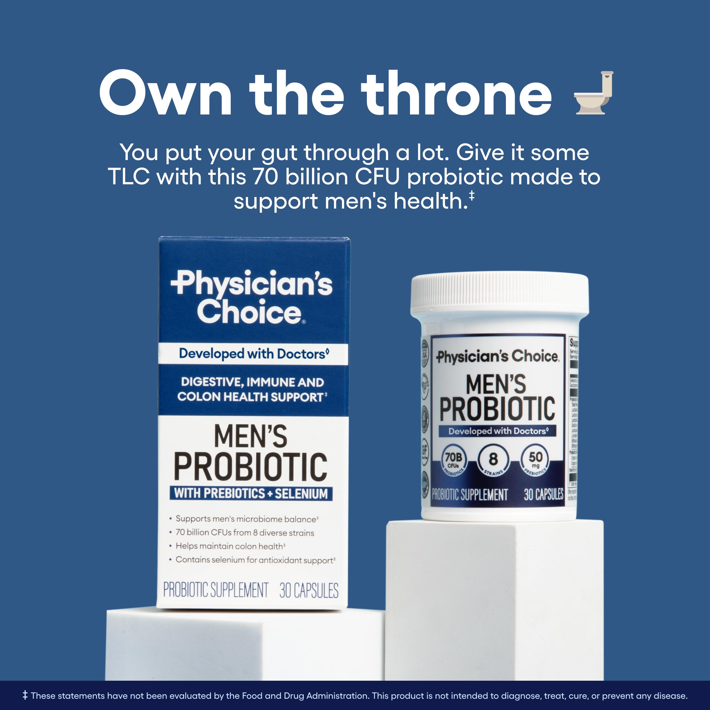 Physician's CHOICE primer plano de cápsula destacando su recubrimiento