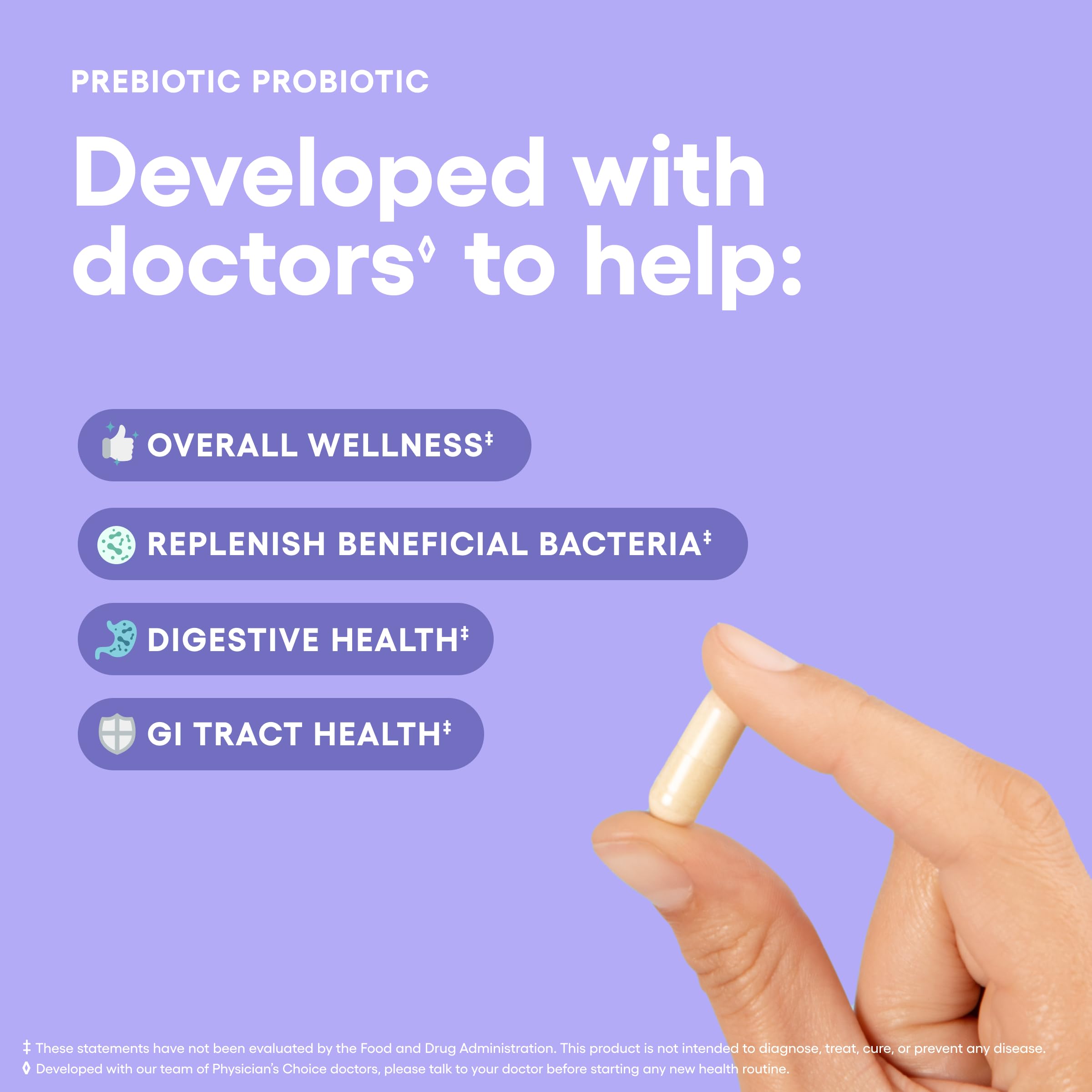 Physician's CHOICE cápsula detalle que evidencia resistencia al ácido y protección