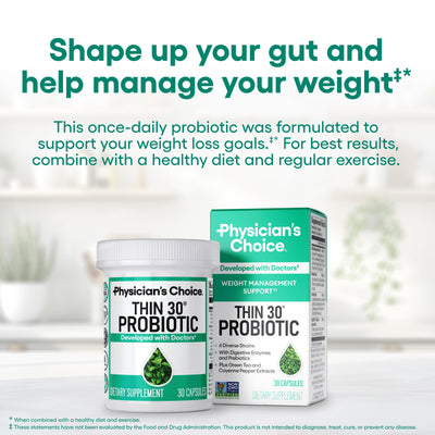 Physician's CHOICE capsule close-up highlighting easy once-daily dosage