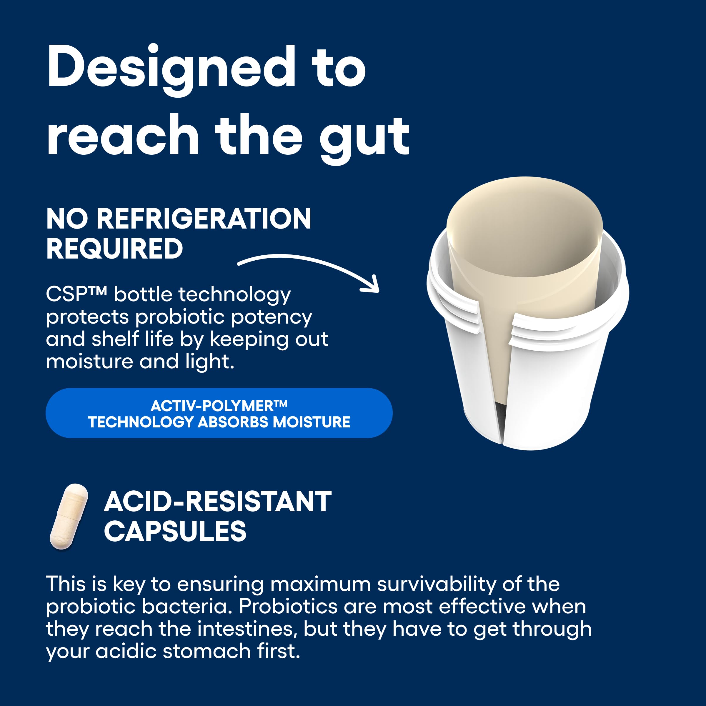 Physician's CHOICE etiqueta nutricional legible con detalles de cepas