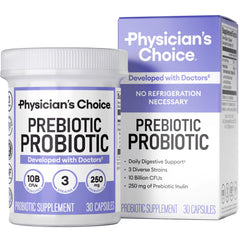 Physician's CHOICE frasco frontal mostrando la etiqueta y beneficio digestivo