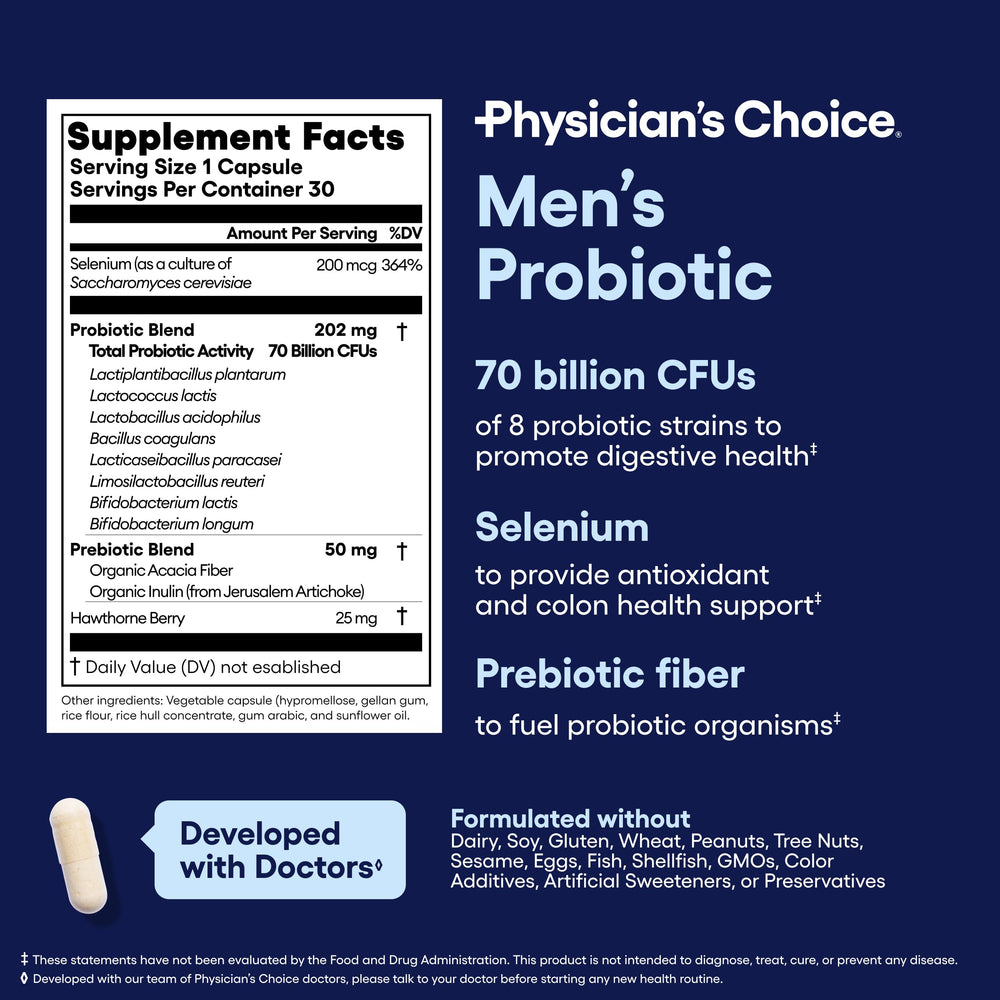 Physician's CHOICE producto en mano demostrando tamaño y dosificación