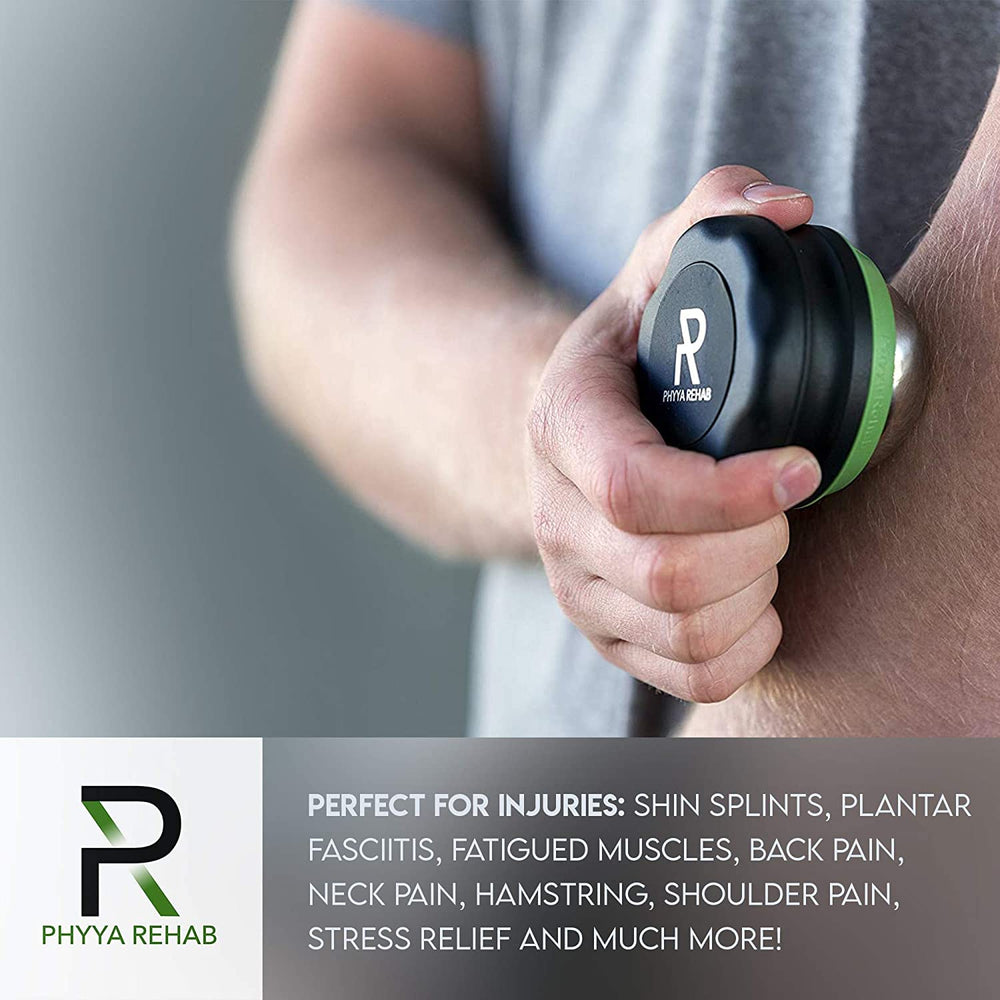 Phyya Rehab primer plano de la textura de la esfera para masaje profundo y agarre seguro