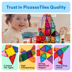 PicassoTiles niño construyendo figura 3D promoviendo pensamiento espacial