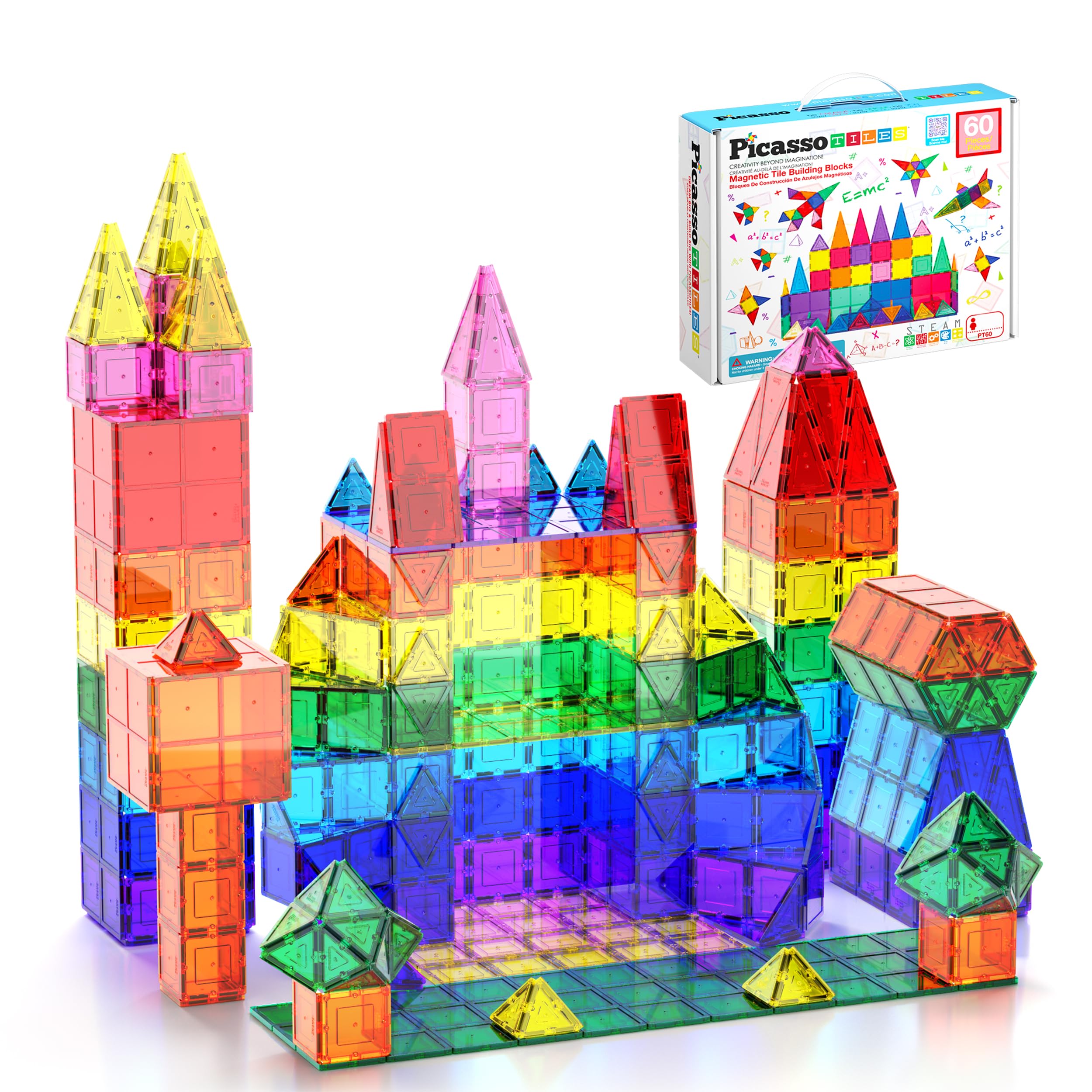 PicassoTiles vista frontal del empaque mostrando el set completo y colores