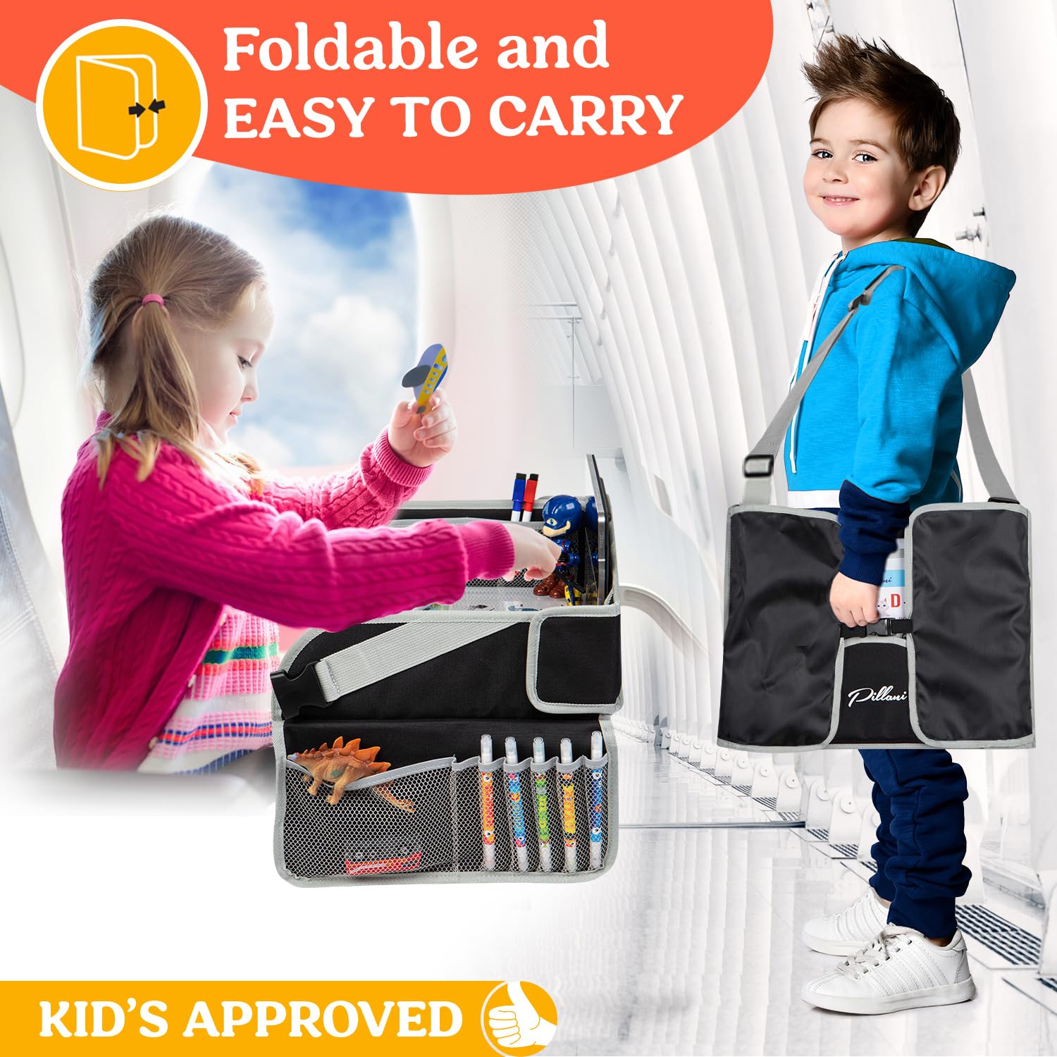 PILLANI water-bottle holder and snack area for mess-free eating