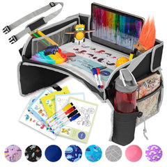 PILLANI front packaging showing tray and included activity kit for organized travel