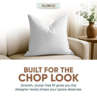 Pillowflex karate chop corner detail demonstrating sharp edged styling