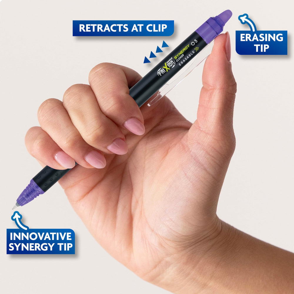 PILOT FriXion borrador integrado demostrando correcciones limpias
