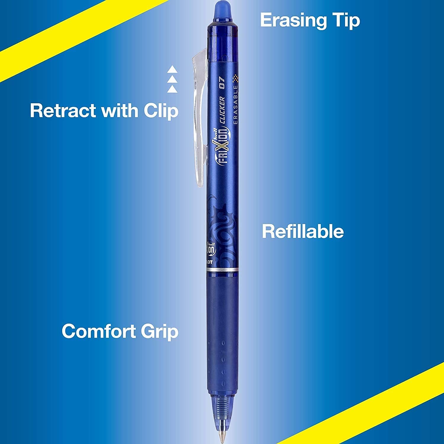 PILOT FriXion detalle de punta 0,7 mm para trazos finos y precisos