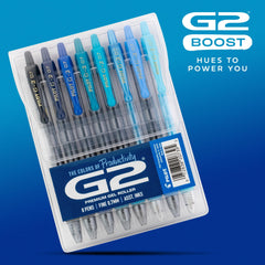 PILOT G2 detalle de punta 0,7 mm para trazos precisos y suaves