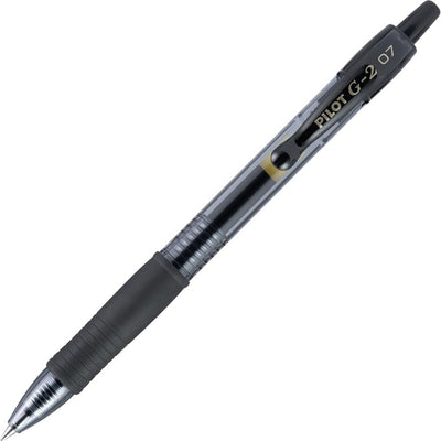 PILOT G2 visible ink window detail showing remaining ink for refill planning benefit