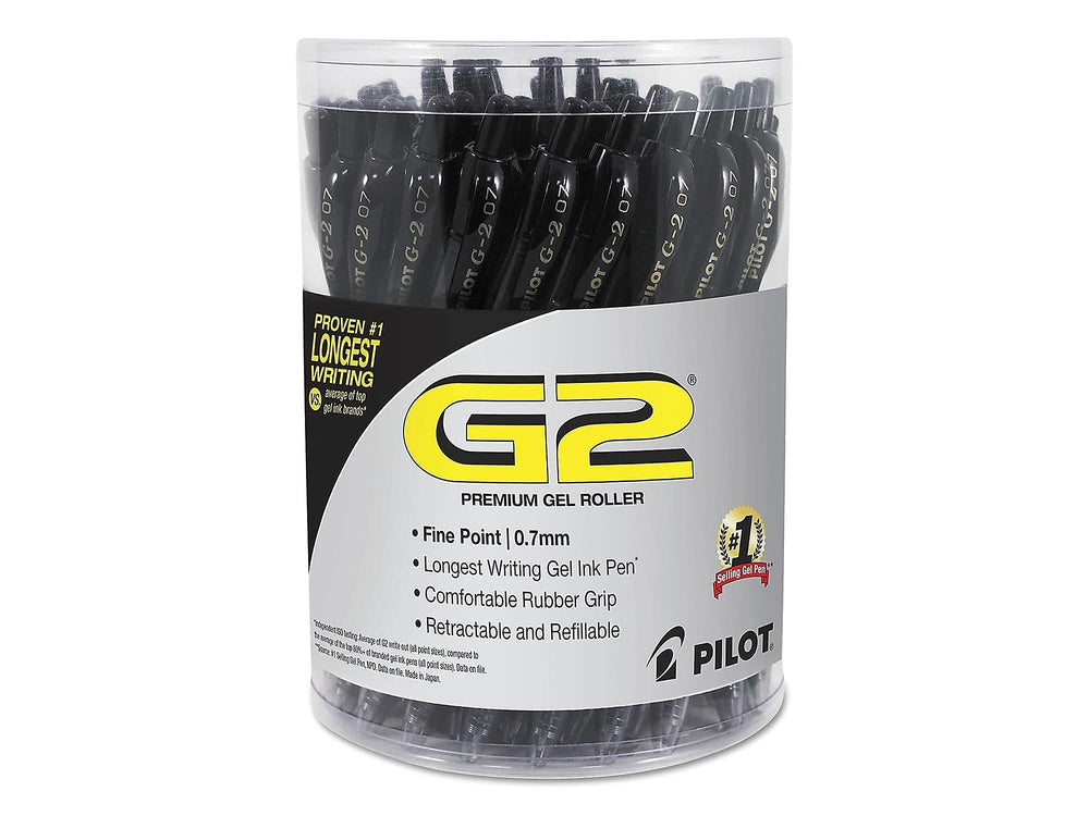 PILOT G2 fine 0.7mm tip close-up showing crisp lines for precise writing benefit