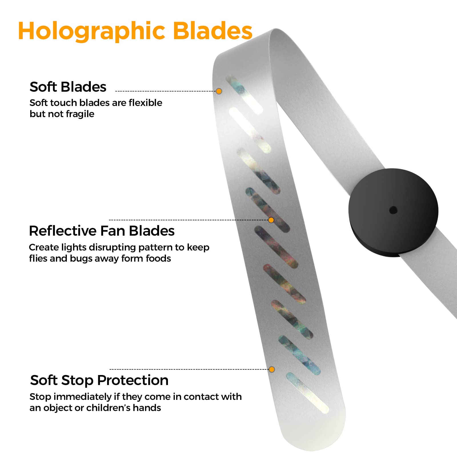 PIMAG fans on a picnic table keeping food protected during outdoor meals