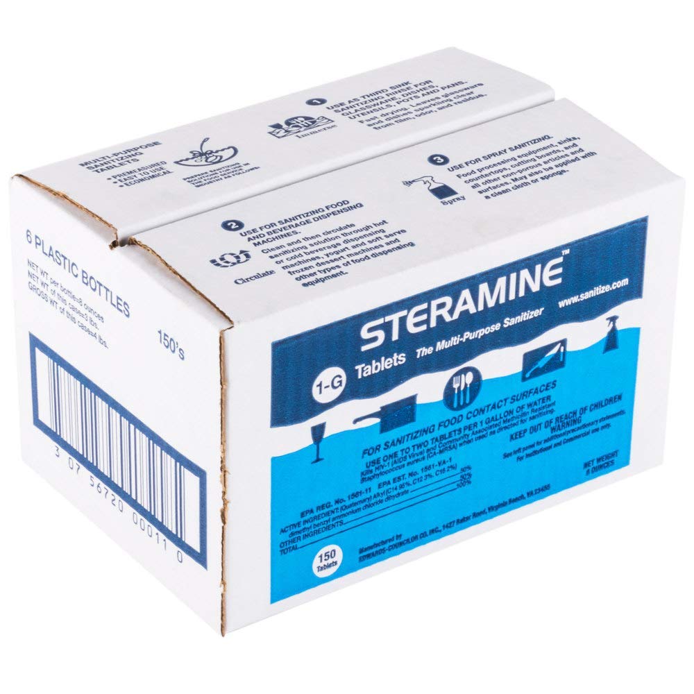 Pink Rhyme Steramine bottle front packaging showing product name and count benefit