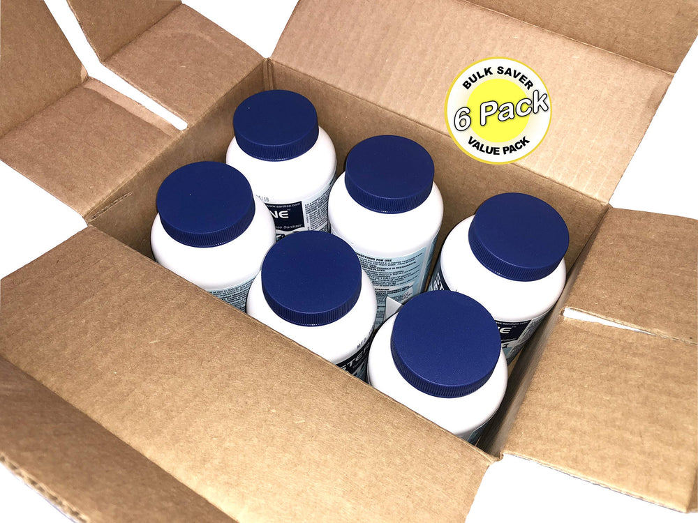Pink Rhyme Steramine open bottle with tablets ready to mix for consistent dosing