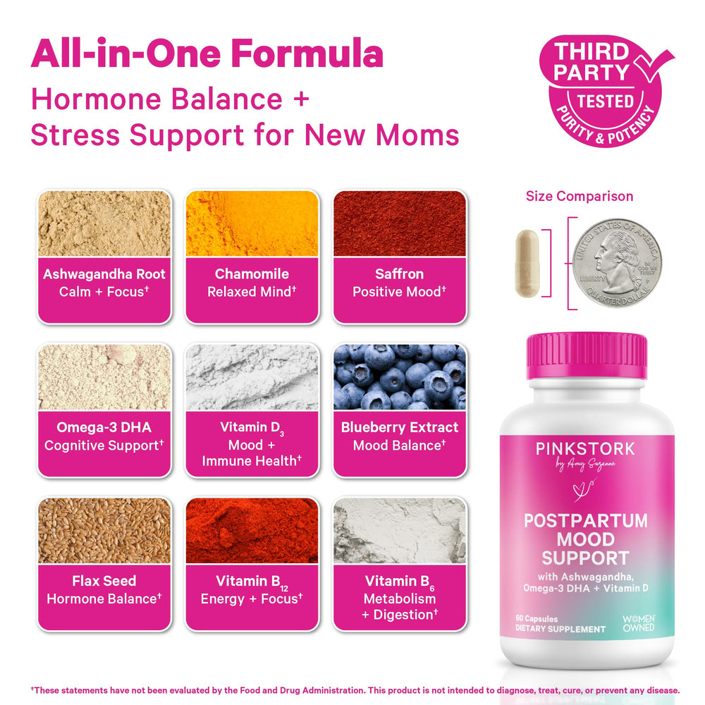 Etiqueta de Pink Stork con lista de ingredientes visibles para mayor transparencia