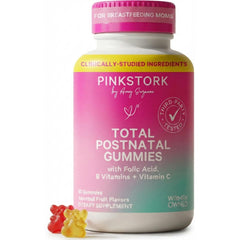Pink Stork front packaging showing product and benefits