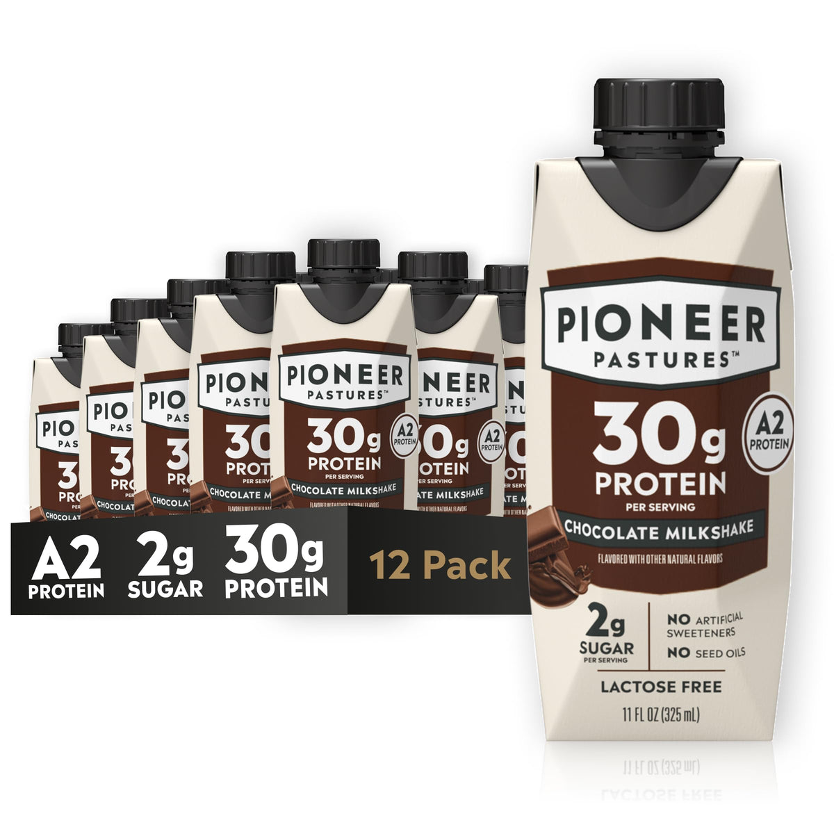 Pioneer Pastures frontal del envase mostrando información clave y beneficio práctico