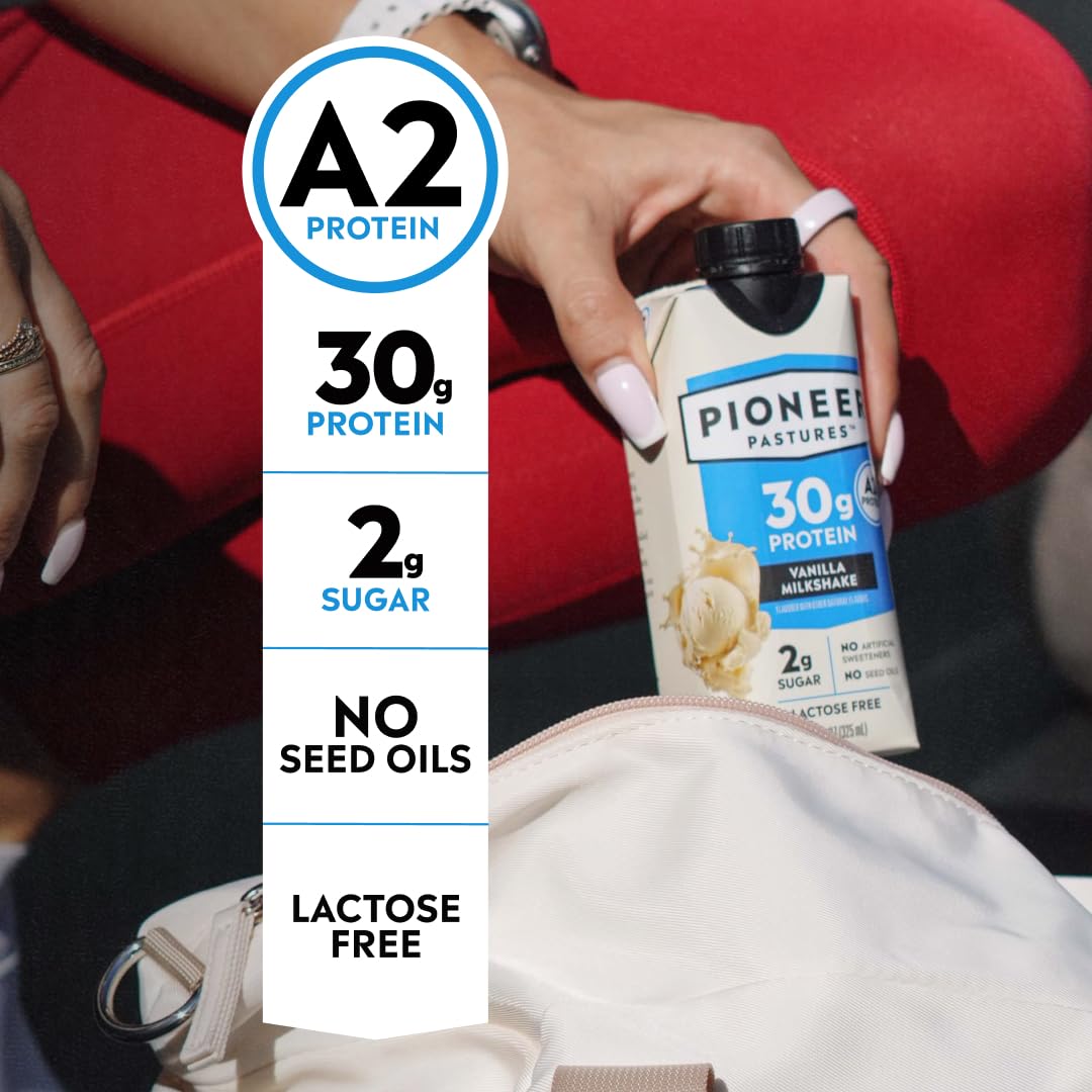 Pioneer Pastures ingredientes reales de vainilla y leche A2 visibles