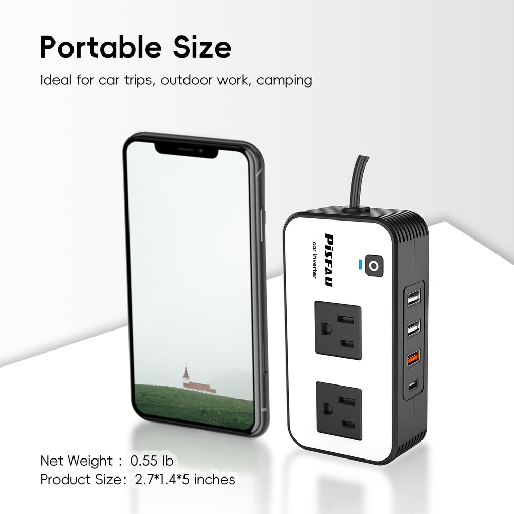 PiSFAU vista de los cuatro puertos USB, carga múltiple rápida para móviles y tablets
