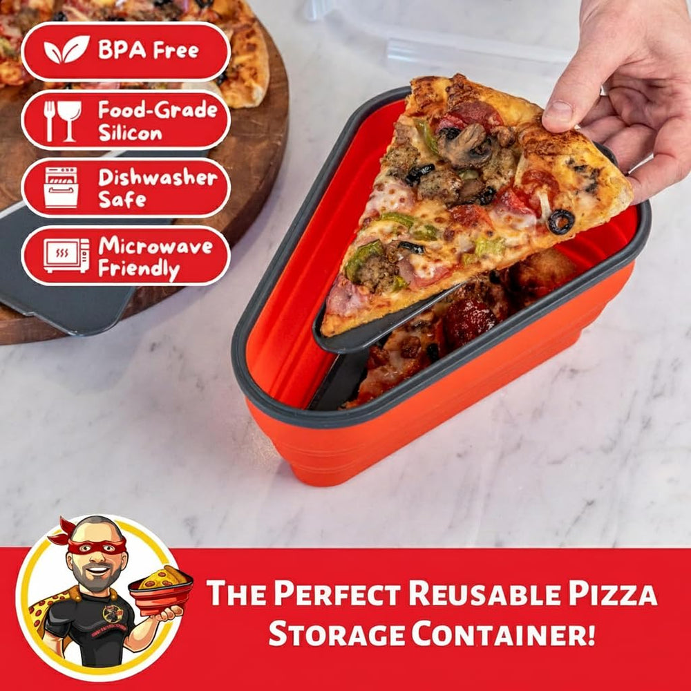 PIZZA PACK cinco bandejas divisorias aptas microondas y reutilizables