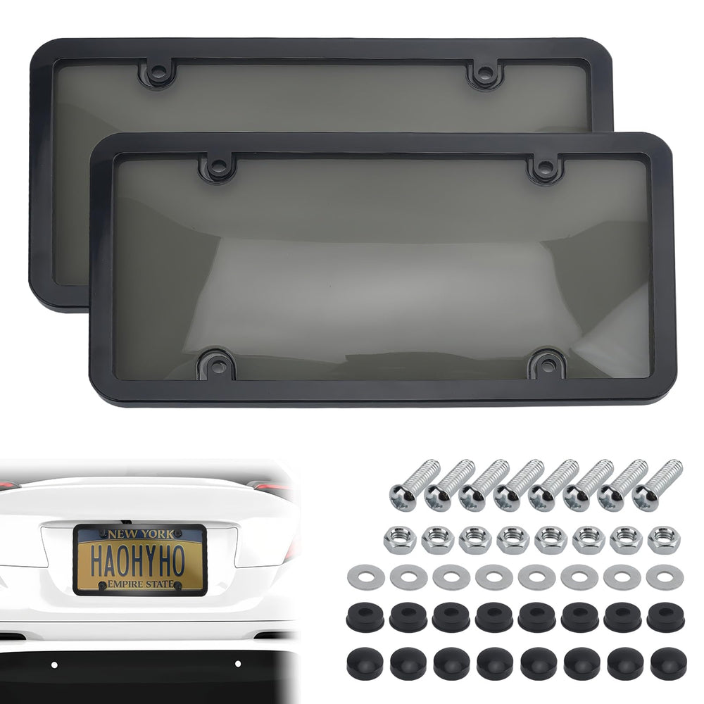 PLALEI front packaging showing two clear frames and complete hardware, ready to install