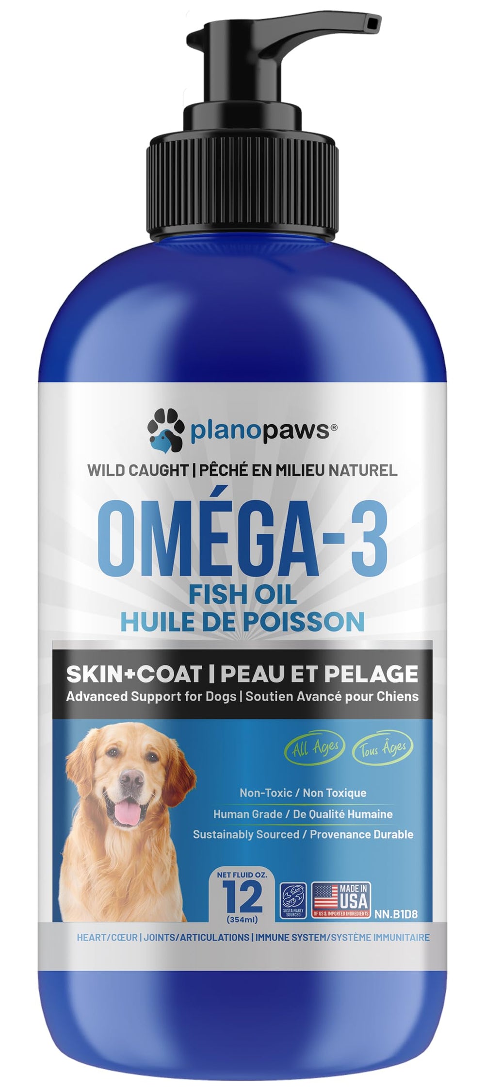 PlanoPaws aceite vertido en plato que mejora palatabilidad
