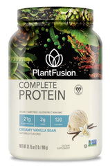 PlantFusion front packaging showing vanilla bean flavor and benefits