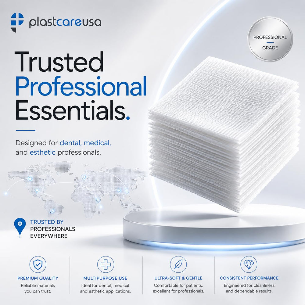 PlastCare USA ambiente clínico con gasas para procedimientos rápidos