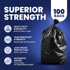 Plasticplace bolsa colocada en cubo de 55-60 galones, ajuste seguro