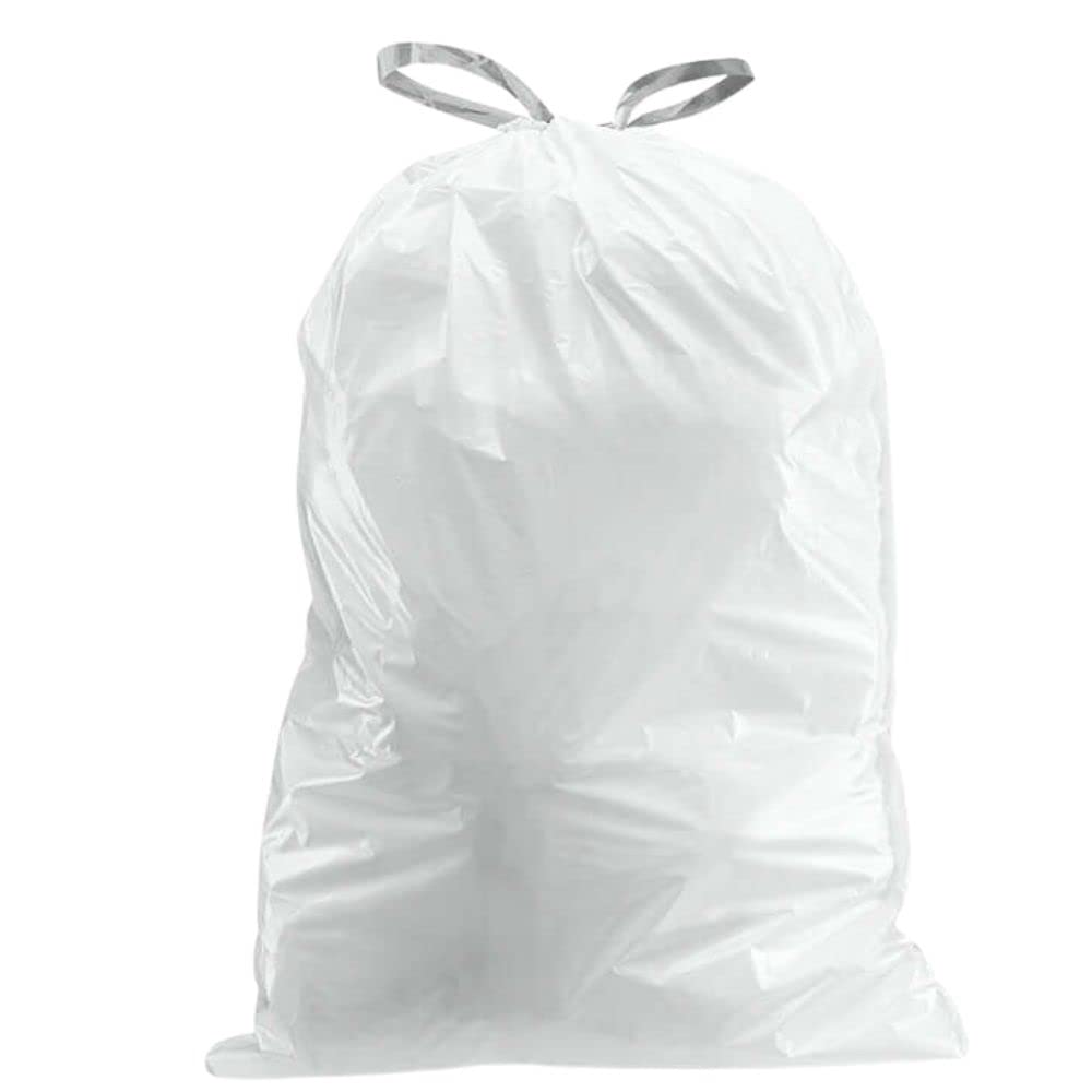 Plasticplace bolsa en uso en cubo de cocina mostrando cierre seguro
