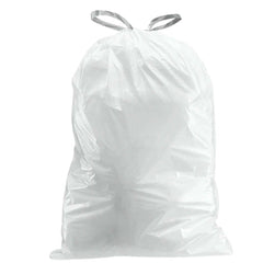 Plasticplace bolsa en uso en cubo de cocina mostrando cierre seguro