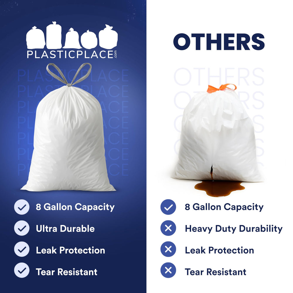 Plasticplace bag inside office trash can displaying clean removal and hygiene advantage