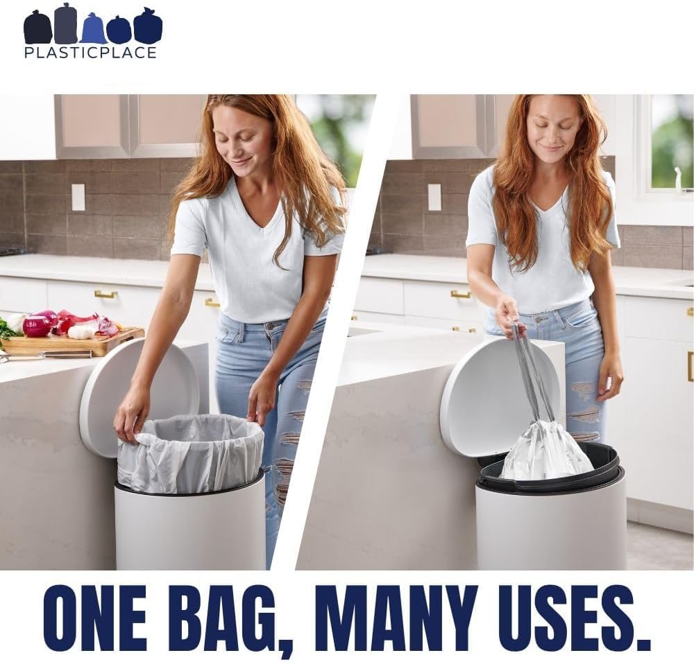 Plasticplace bolsa llena en cocina, evita derrames y mantiene limpieza