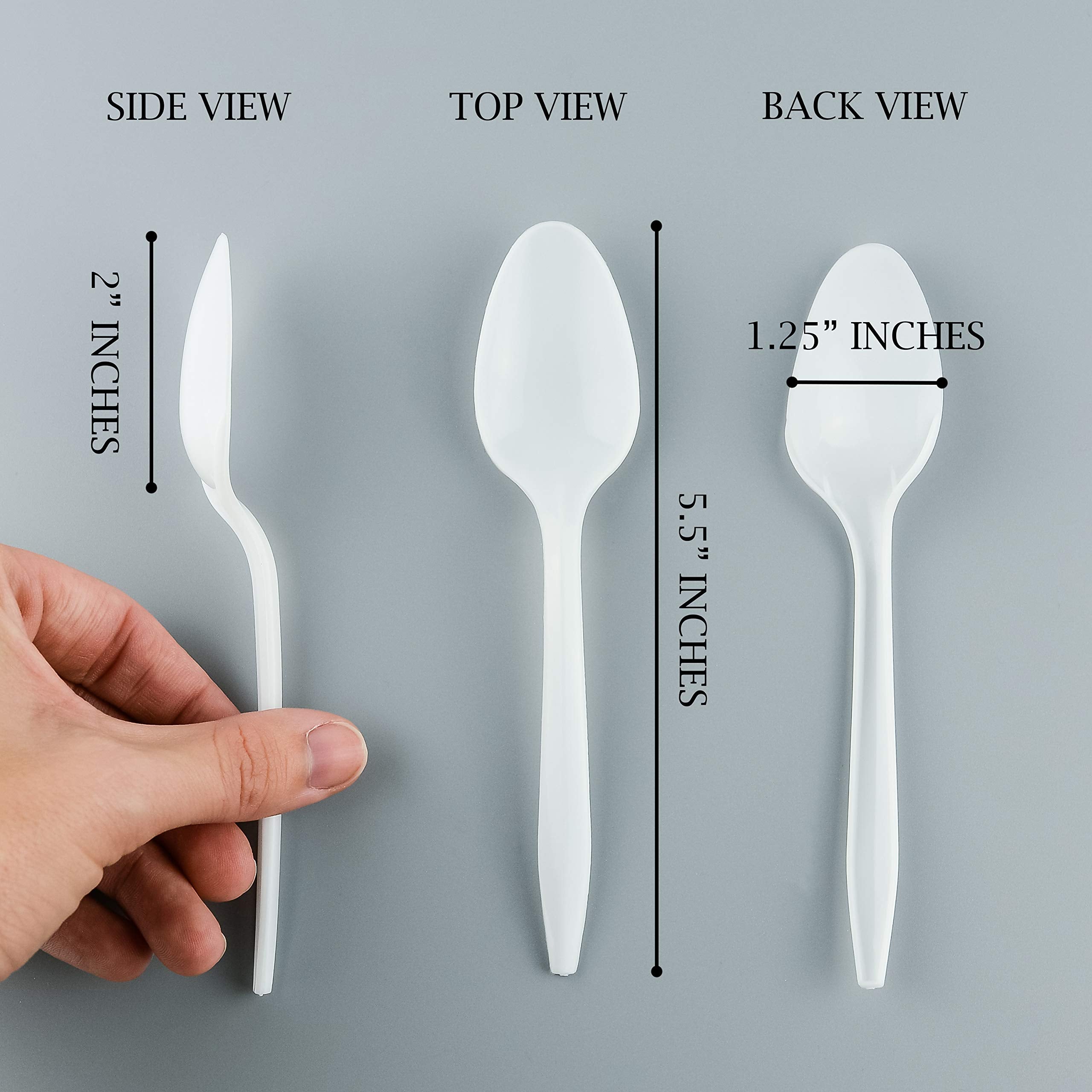 PLASTICPRO close-up of spoon bowl and rim highlighting sturdy finish