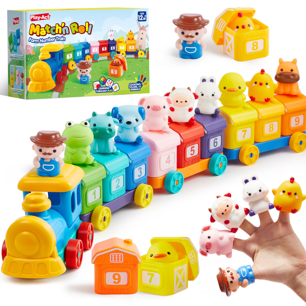 Play-Act vista frontal del tren con embalaje, atractivo de regalo