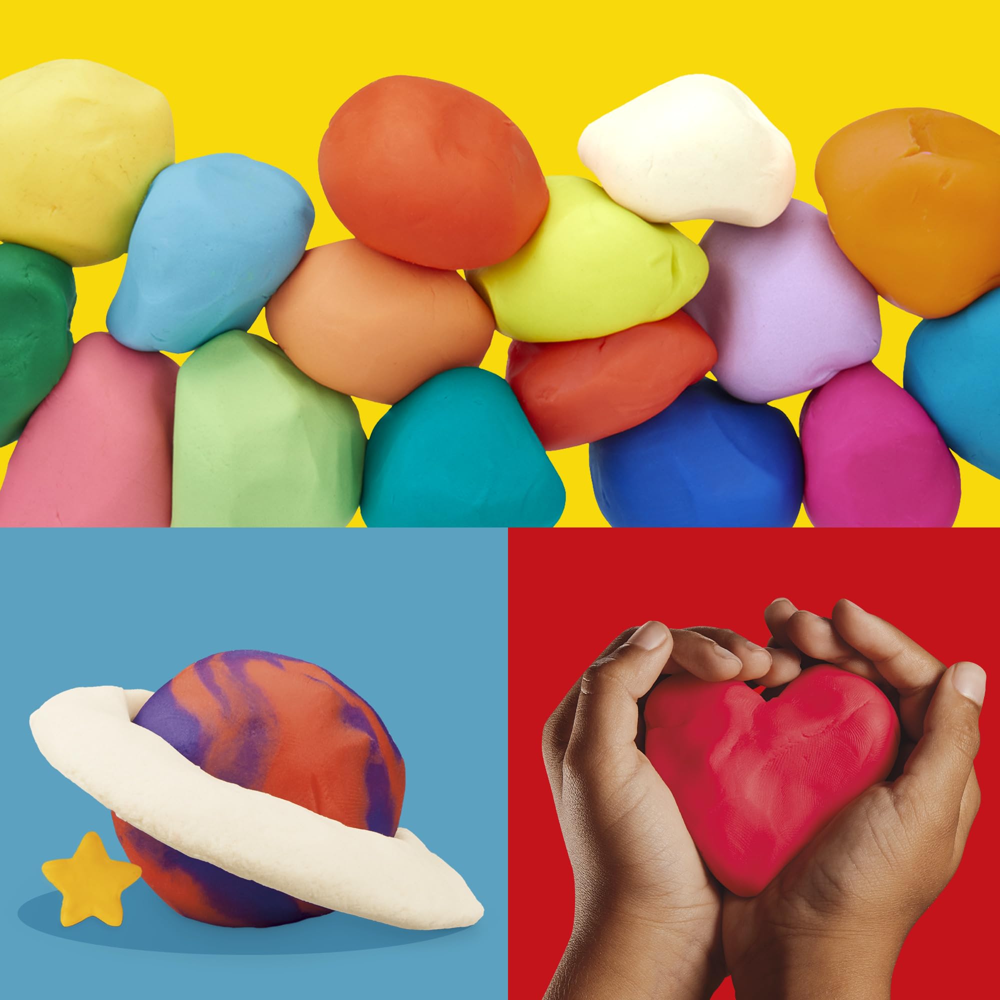 Play-Doh botes abiertos con textura suave lista para modelar