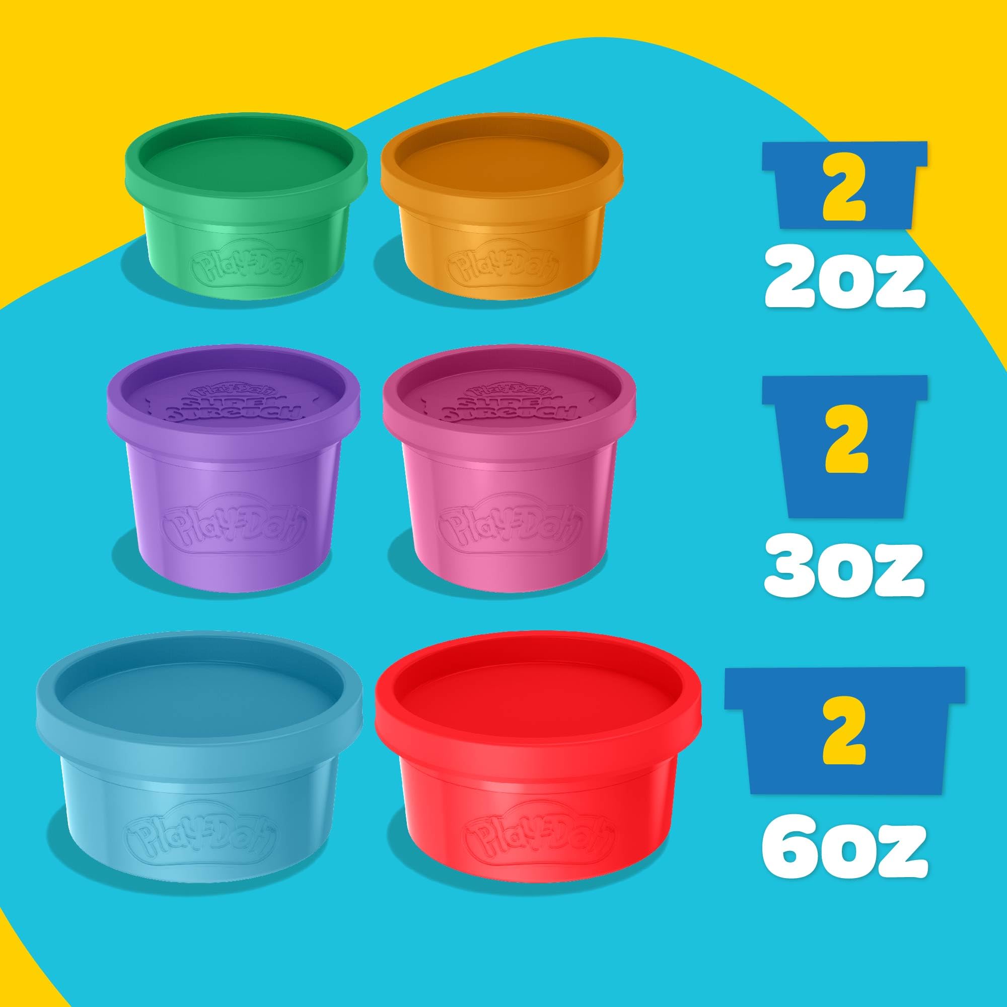 Play-Doh Butter extendido, aspecto suave y moldeable para crear formas