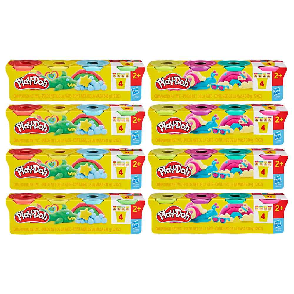 Play‑Doh latas abiertas mostrando textura suave y maleable, estimula sensorialidad