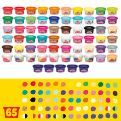 Play‑Doh transparent 1‑ounce can closeup showing clear lid and color inside