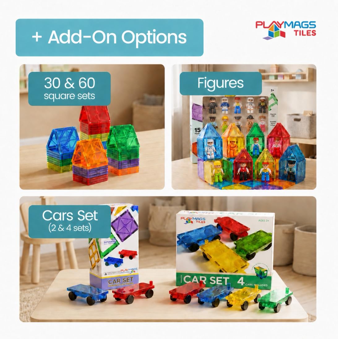 Playmags insertos ABC encajados en panel y aprendizaje de letras práctico