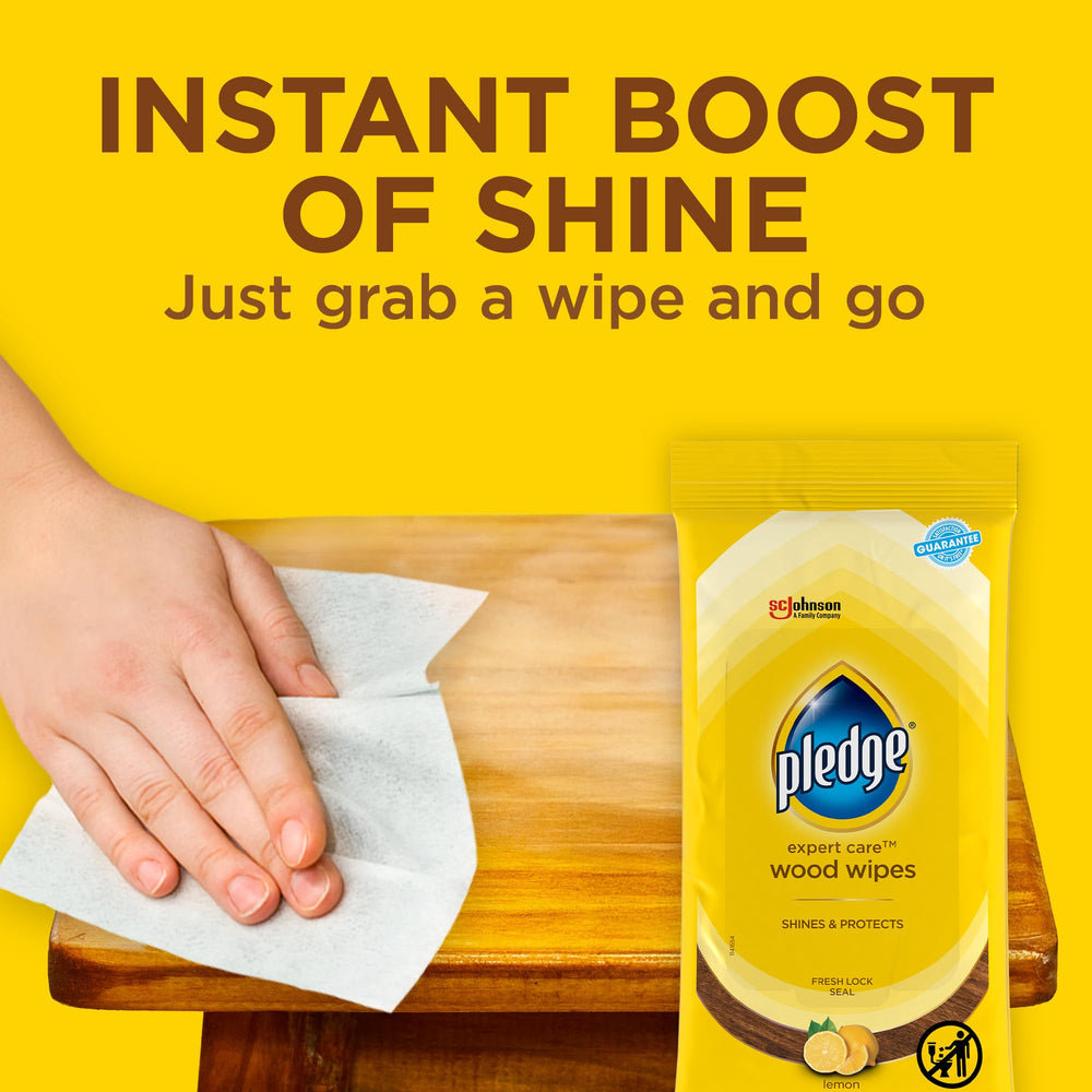 Pledge toallita brillando acero inoxidable, elimina huellas y manchas