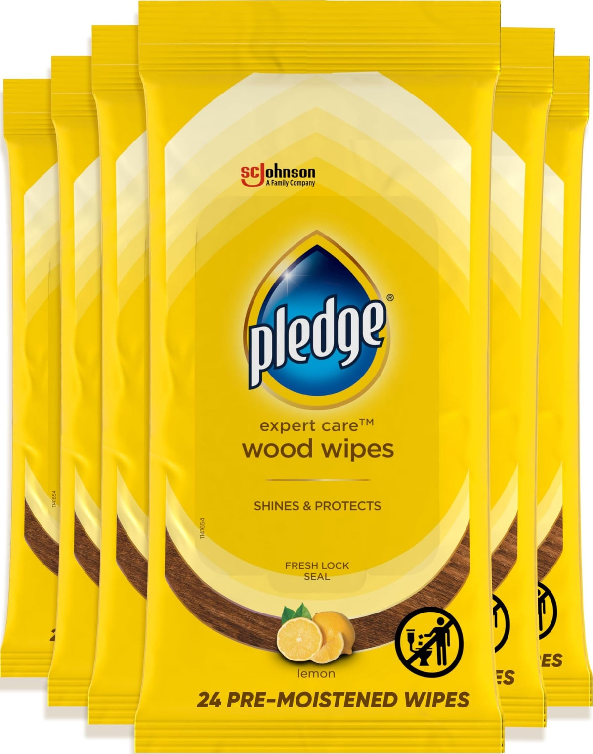 Pledge frente del empaque mostrando pack y aroma limón, limpieza práctica