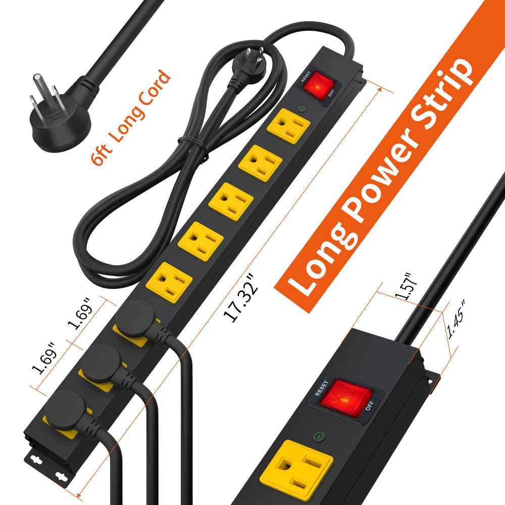 Plug'n regleta en taller conectando herramientas y cargadores de manera organizada