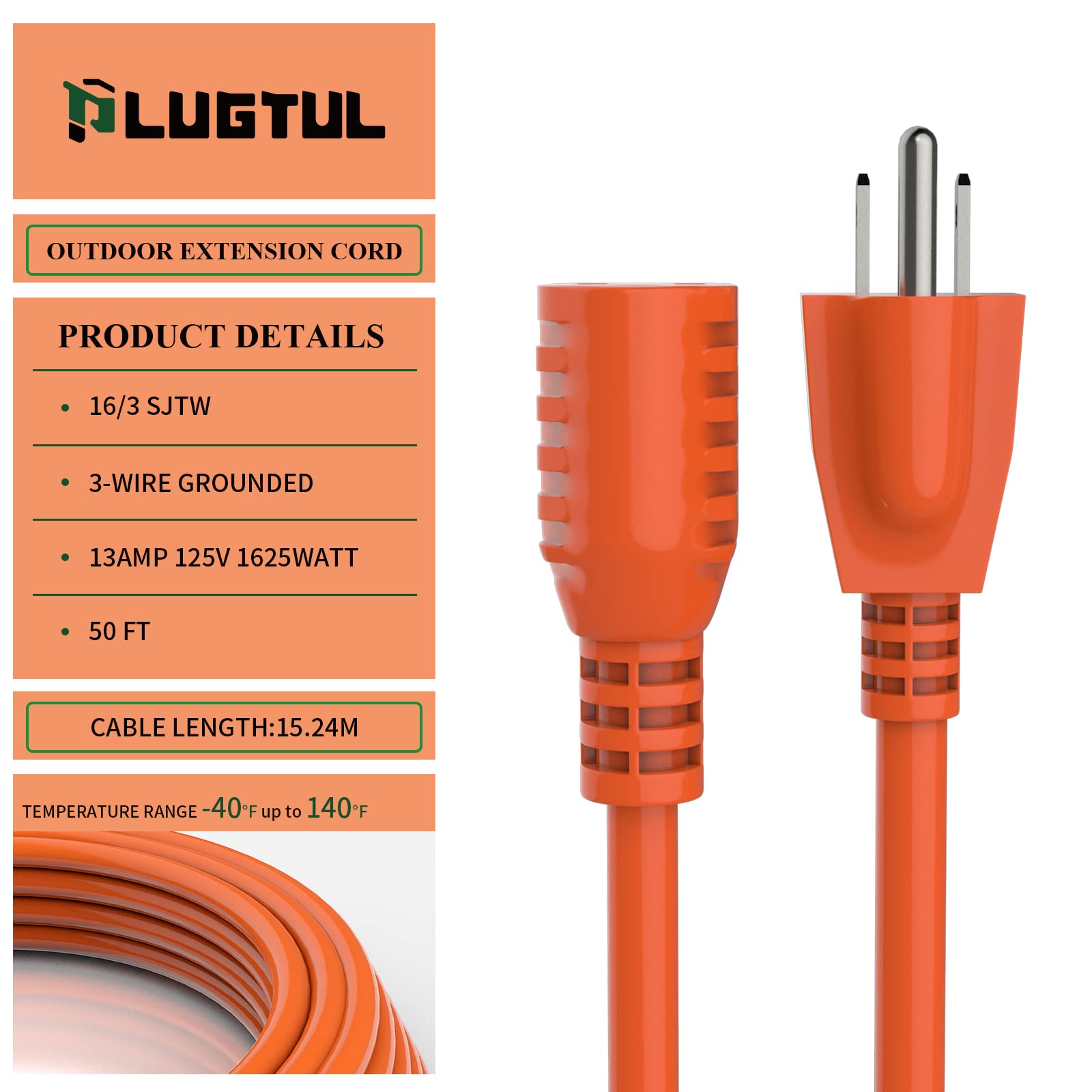 PLUGTUL enchufe NEMA5-15 detalle mostrando conexiones seguras